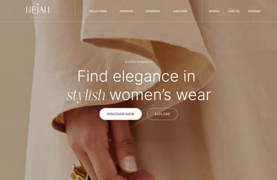 Hejah Exclusive - Website - Ergonomie (UX/UI)