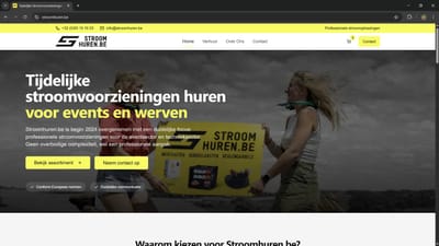Website ontwikkelt voor een stroom verhuur bedrijf. - Webseitengestaltung