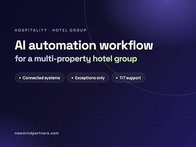 AI automation workflow for a hotel group - Intelligence Artificielle