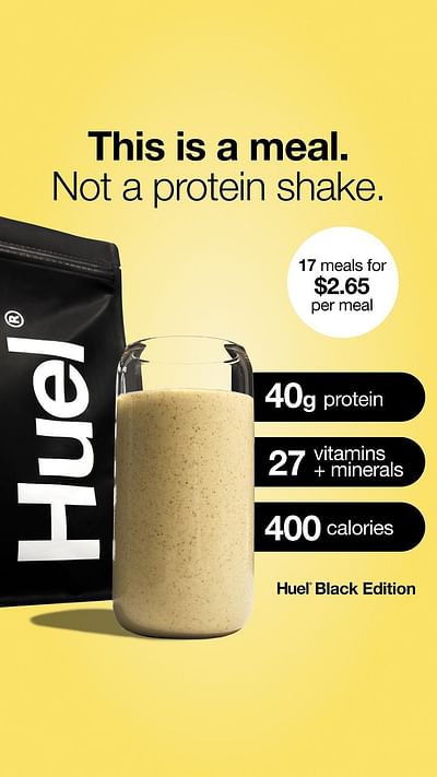 Huel New product - Publicité en ligne