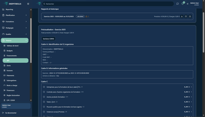 ERP GESTION ORGANISME DE FORMATION - Website Administration