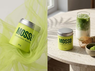 MOSSO (concept): one packshot to a launch set - Inteligencia Artificial