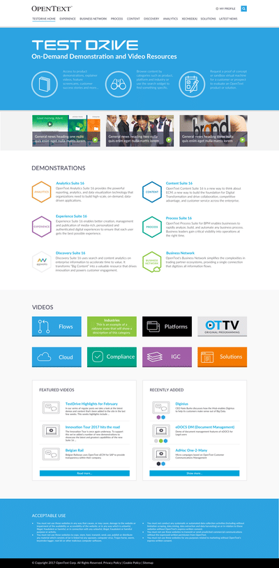 Demonstration Resource and Online Labs Microsite - Stratégie digitale