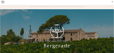 Domaine de la Bergerade - Site E-commerce - E-commerce