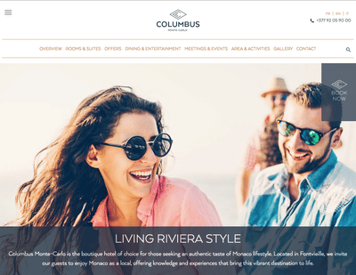 Refonte du site de Columbus Hotel - Création de site internet