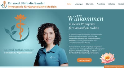 Dr. med. Nathalie Sander - Webseitengestaltung