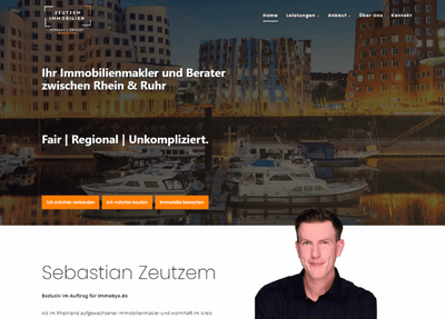 Zeutzem Immobilien • Website Entwicklung - Création de site internet