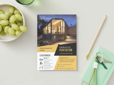Handwerkliche Perfektion seit 1880 | Flyerdesign - Werbung