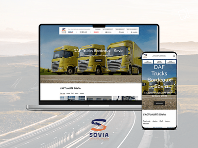 Sovia Trucks, site internet vitrine WordPress - Marketing
