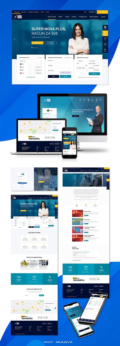 Nova Banka website - Website Creation