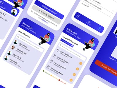 App mobile de gestion d'école de musique - Rock School de Paris - Application mobile