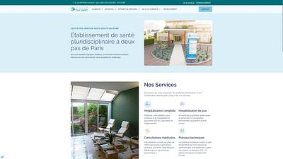 Refonte du site de la Clinique du Parc - Création de site internet