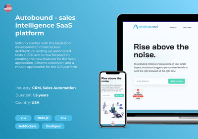 Autobound - sales intelligence SaaS platform - Website Creation