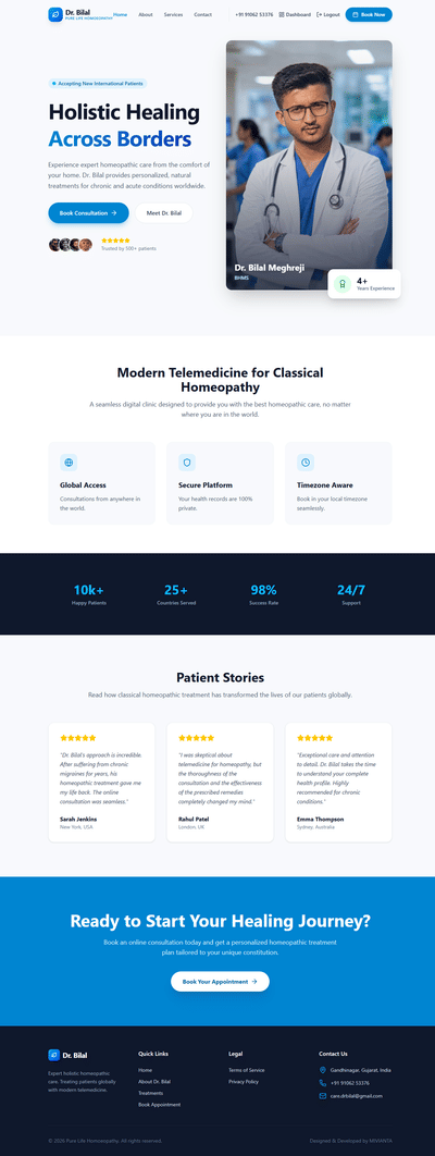 Pure Life Homeopathy - Website Creatie