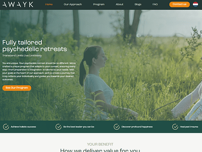 Website realisatie Awayk Retreats - Website Creatie