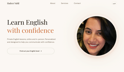 English Tutoring Landing Page - Website Creation