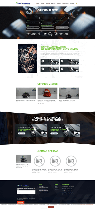 DISEÑO Y DESARROLLO WEB DESGUACEECOLÓGICO.COM - Diseño Gráfico