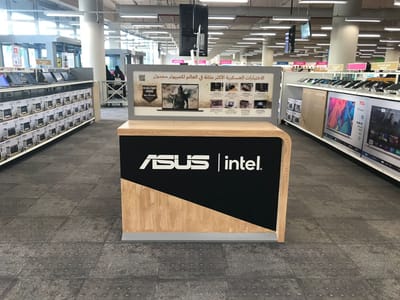 Asus Endcap in Jarir bookstore 2023 - Marketing