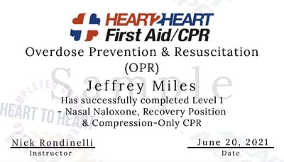 Heart to Heart CPR Training - Copywriting