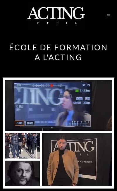Site Web Acting Paris - Création de site internet