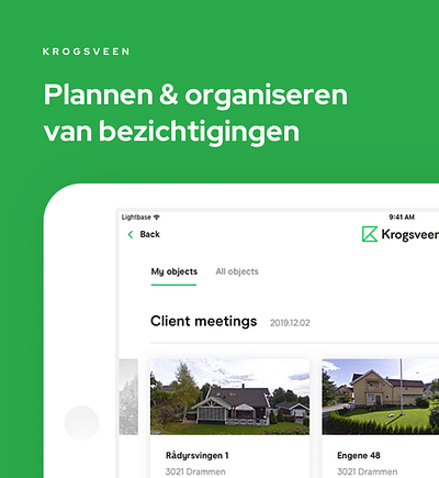 Krogsveen makelaarsapp - Ergonomie (UX / UI)