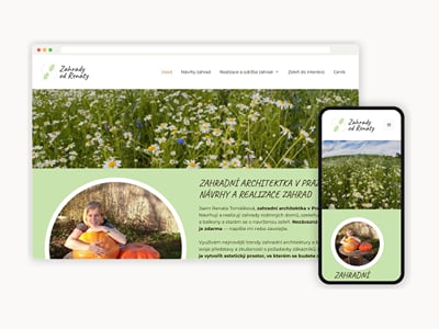 Brand and website for a garden designer in Prague - Website Creation