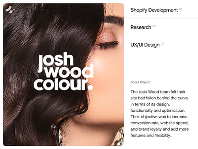 Josh Wood Colour - Shopify Design & Development - Webseitengestaltung