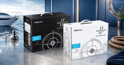 Marine fan packaging and brochure for Caframo - Packaging