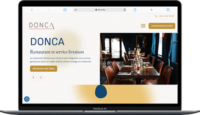 Refonte de site internet pour le Donca restaurant - Website Creatie