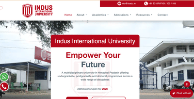 Indus International University| Website Design & Development - Website Creatie