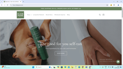 ElanPure E-commerce Platform - Webseitengestaltung