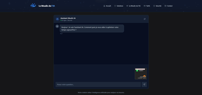 Mise en place chatbot infos + prise de RDV - Inteligencia Artificial