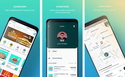 Jex Movers | Food and Parcel Delivery App - Application mobile