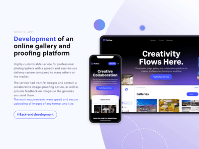 𝗣𝗶𝗰𝗳𝗹𝗼𝘄 Photography Sharing & Collaboration - Aplicación Web