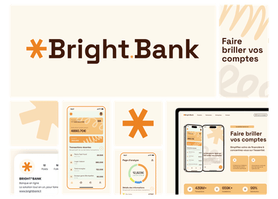 Conception de l’identité et interface digitale – Bright Bank - Webseitengestaltung