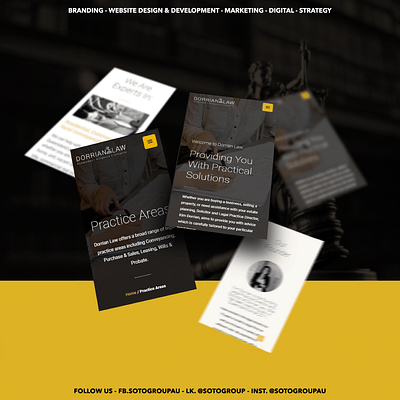 Brand repositioning for QLD based Dorrian Law - Textgestaltung