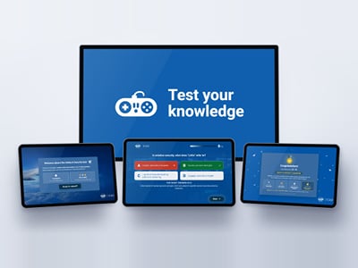 Quiz interactif pour l'OACI, conçu avec Airbus - Application web