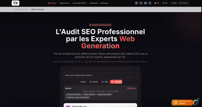 SEO Analyzer — Analyseur SEO, GEO & visibilité IA - Web Application