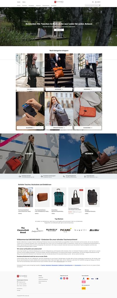 Univaro Bags - E-commerce