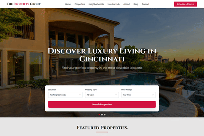 Modern Real Estate Platform - Webseitengestaltung
