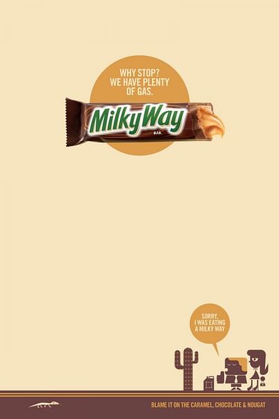 Sorry, I was eating a Milky Way, 1 - Publicidad