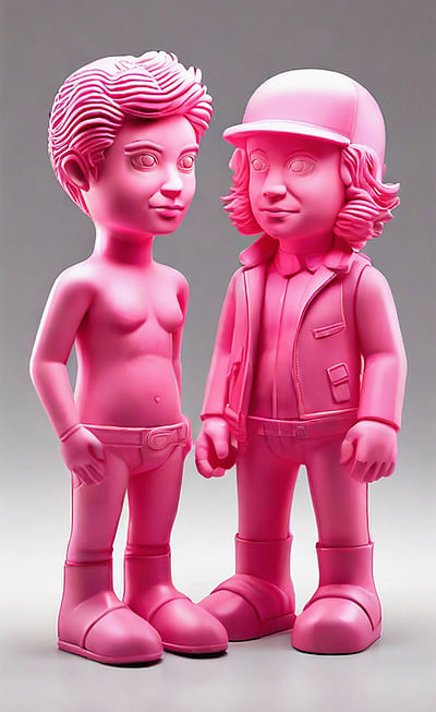 Statue Young Boys - Edition en porcelaine - H.45 - Ontwerp