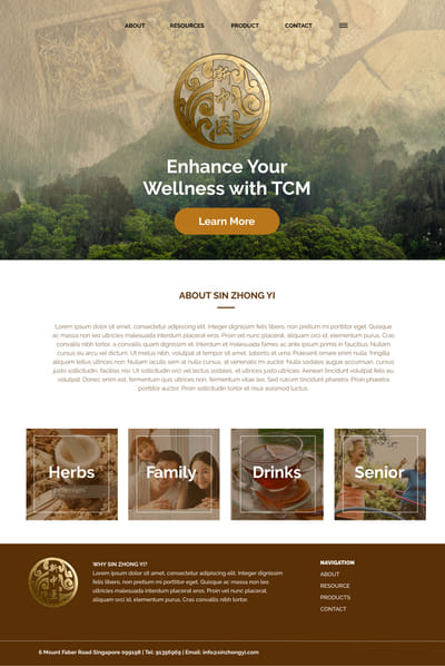 Sin Zhong Yi (Web Creation using Wordpress) - Création de site internet