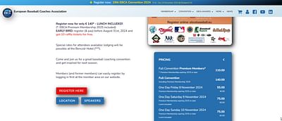 European Baseball Coaches Association (EBCA) - Web Applicatie