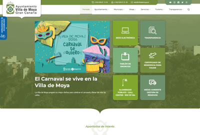 Ayuntamiento de Moya - Website Creation