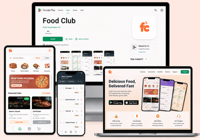 Food Club - Local Food Delivery - Application mobile