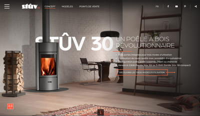 Stûv website - Publicité en ligne