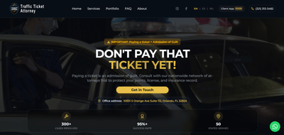 Website Development & CRM Automation for Ticket Defenders - SEO