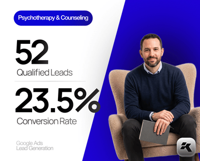 2x the therapy leads at the same CPL on 98% fewer impressions - Publicité