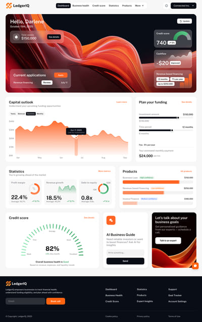 UX UI Design for LedgerIQ - Fintech Intelligence Platform - Usabilidad (UX/UI)